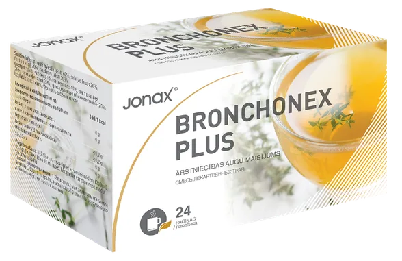 Jonax Bronchonex Plus tēja maisiņos, 24 gab.
