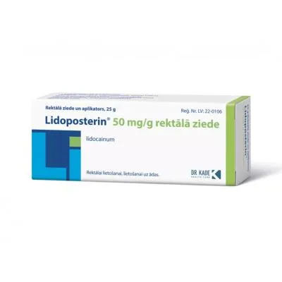Lidoposterin 50 mg/G rektālā ziede 25 g