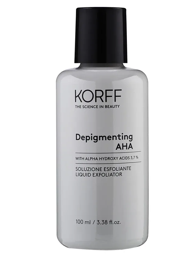 Korff Depigmenting Aha šķidrais pīlings hiperpigmentētai sejas ādai, 100 ml