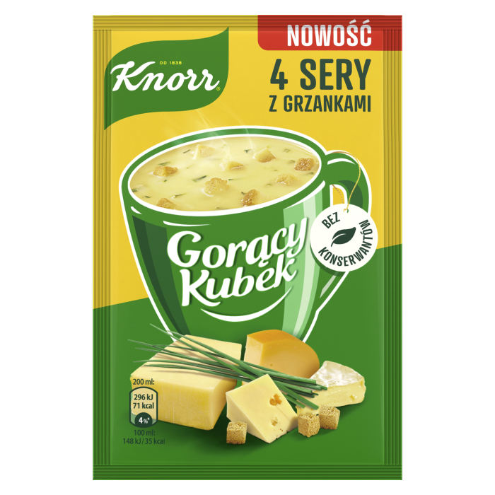 KRĒMZUPA KNORR CAS ČETRU SIERU 17G