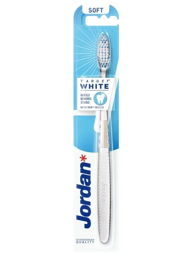 Jordan Target White zobu birste mīksta, 1 gb.