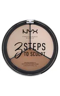 NYX PROFESSIONAL MAKEUP 3 STEPS TO SCULPT KONTURĒŠANAS PALETE, 01 FAIR, 5G