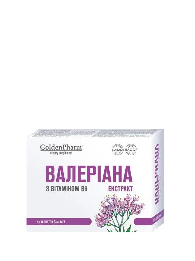 Baldriāna ekstrakts +vit.B6, 50 tabletes