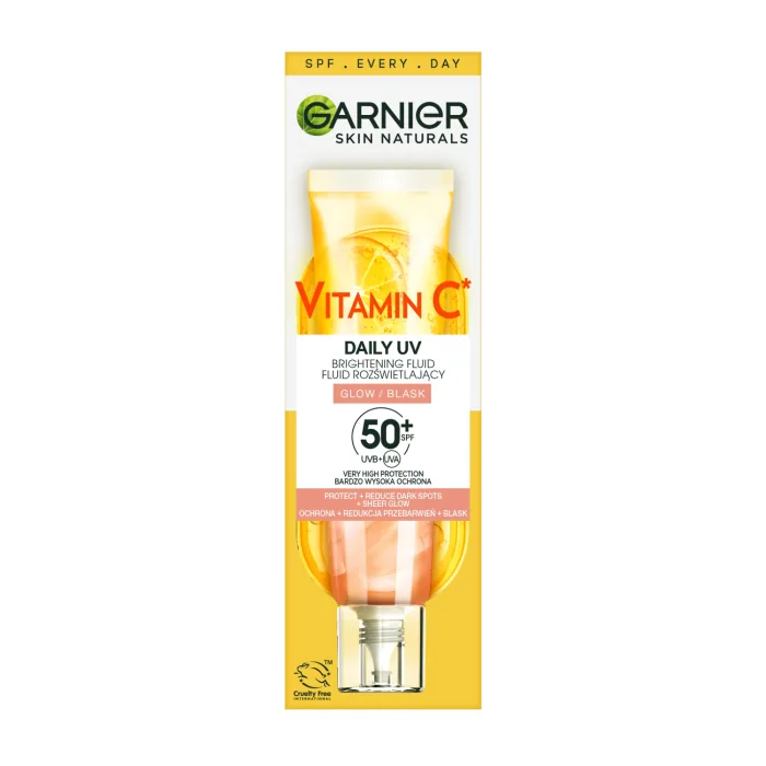UV FLUĪDS GARNIER VITAMIN C GLOW IKDIENAS AR VIEGLU TONI 40ML