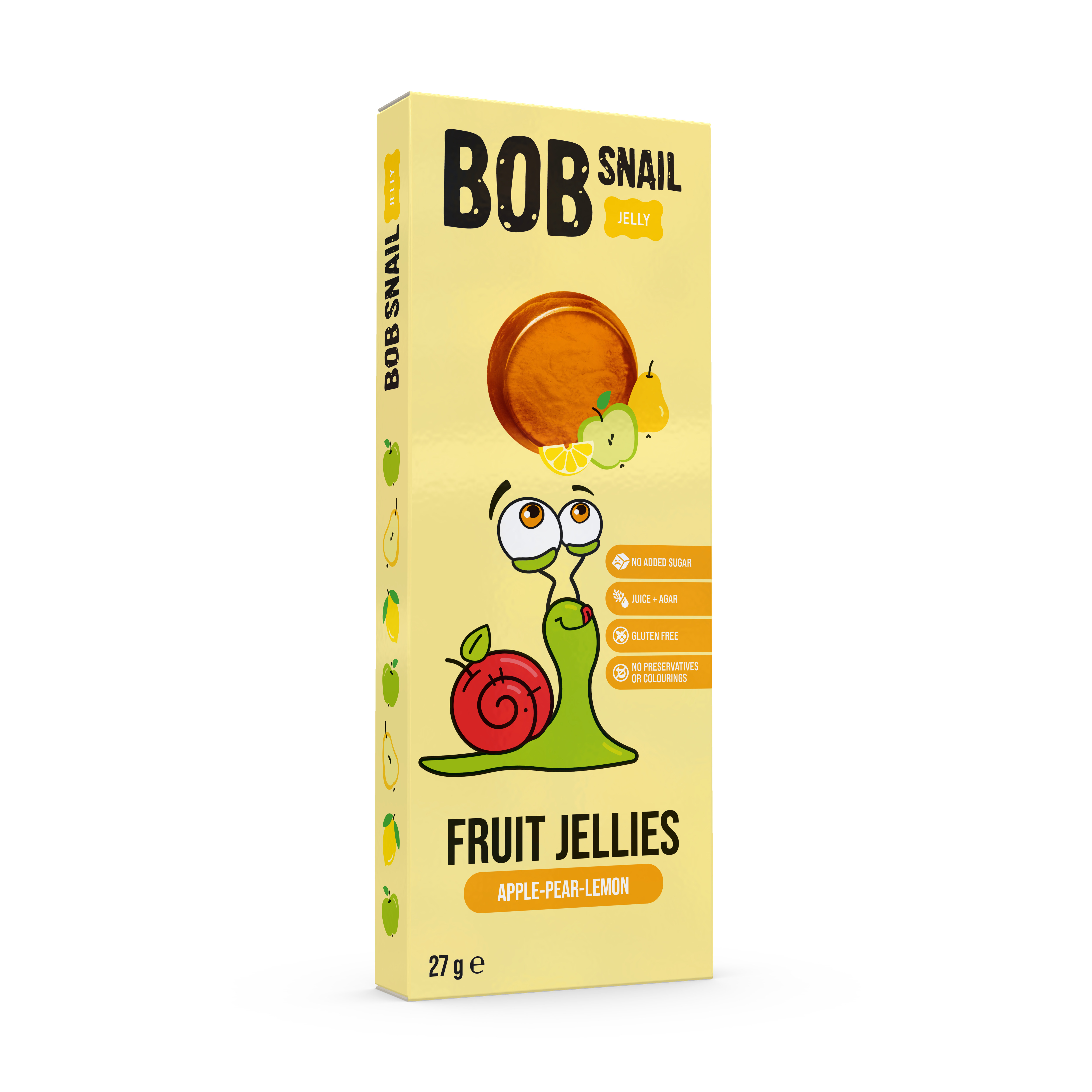 AUGĻU MARMELĀDE BOB SNAIL, ĀBOLU-BUMBIERU-CITRONU, 27G