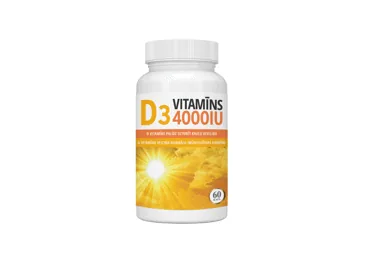 UZTURA BAGĀTINĀTĀJS VITAMĪNS D3, 60 KASPULAS