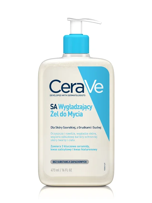 Cerave Sa izlīdzinošs mazgāšanas gels raupjai un sausai ādai ar mezglveida izsitumiem, 473 ml