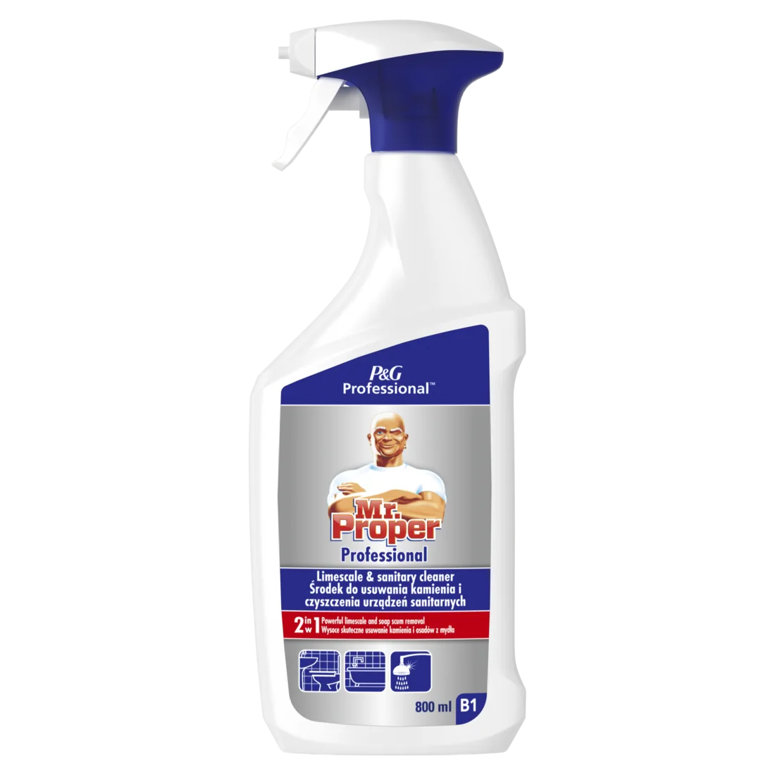 KAĻĶA UN NOSĒDUMU MAZGĀŠANAS LĪDZEKLIS MR.PROPER PROFESSIONAL, 800ML