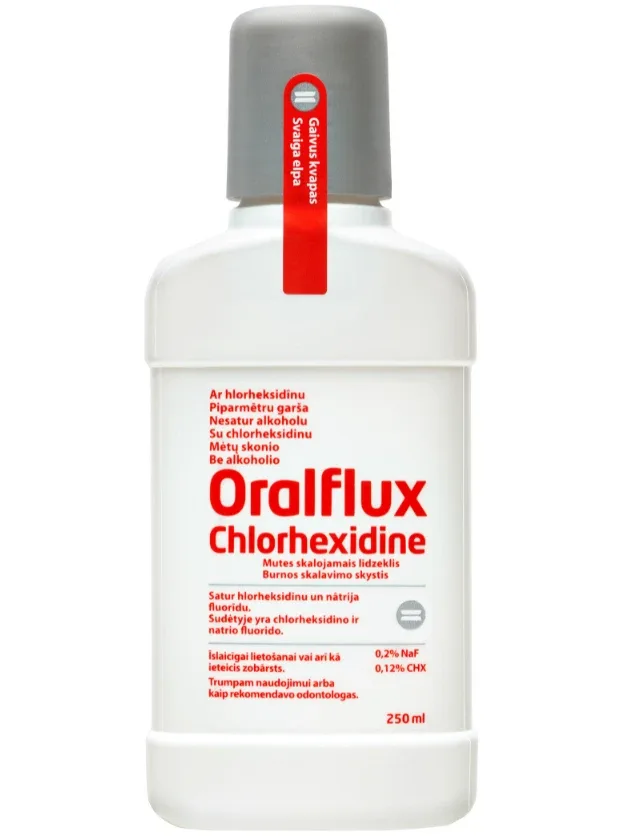 Oralflux Chlorhexidine mutes skalojamais līdzeklis, 250 ml