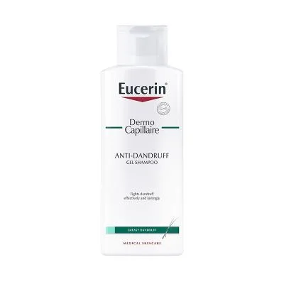 Eucerin Dermocapillaire Gelveida pretblaugznu šampūns taukainām blaugznām, 250 ml