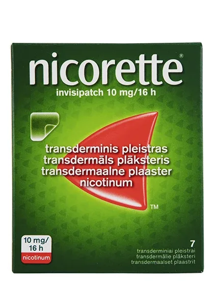 Nicorette plāksteri 10 mg/16H, 7 gb.