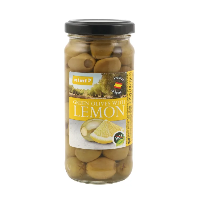 ZAĻĀS OLĪVAS RIMI AR CITRONU 235G/142G