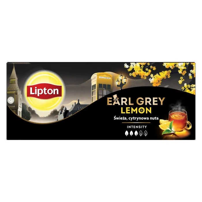 MELNĀ TĒJA LIPTON AR CITRONU 50G