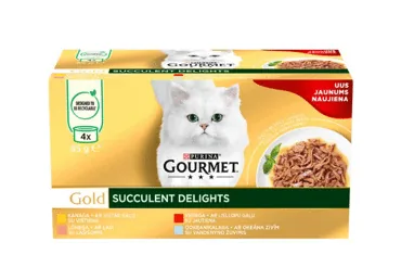 KAĶU KONSERVI GOURMET GOLD SUCCULENT DELIGHT 4X85G