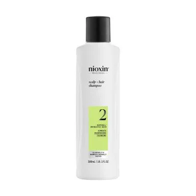 Nioxin system 2 šampūns dabiskiem matiem ar progresējošu tendenci kļūt plānākiem 300 ml
