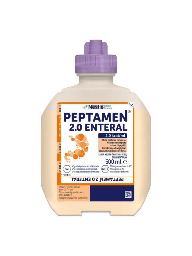 Nestle Peptamen 2.0 enteral neutral pārtika medicīniskiem nolūkiem, 500 ml