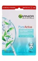 GARNIER PURE ACTIVE ANTI-IMPERFECTION ĀDAS NEPILNĪBU SAMAZINOŠA SEJAS MASKA, 1GAB., 23G