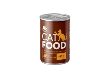 KONSERVĒTA KAĶU BARĪBA HAPPY TAILS VISTAS GAĻAS 415G