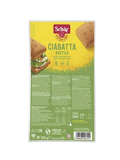 Хлеб Schar Ciabatta Rustiche без глютена, 200 г