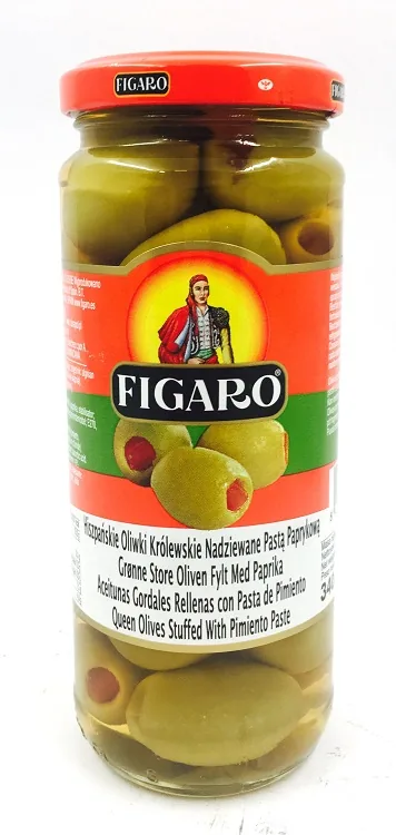 ZAĻĀS OLĪVAS BEZ KAULIŅIEM PIMENTO FIGARO, 340G/160G