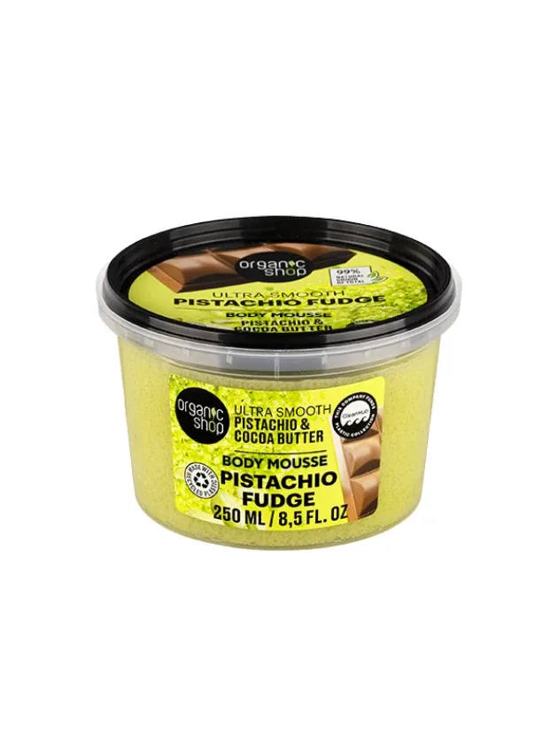 Organic Shop Pistachio Fudge ķermeņa muss ar pistācijām un kakao, 250 ml