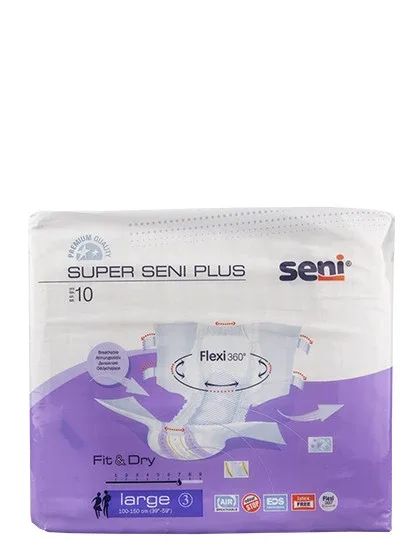 Подгузники для взрослых Seni Super Plus, размер L, 10 шт.