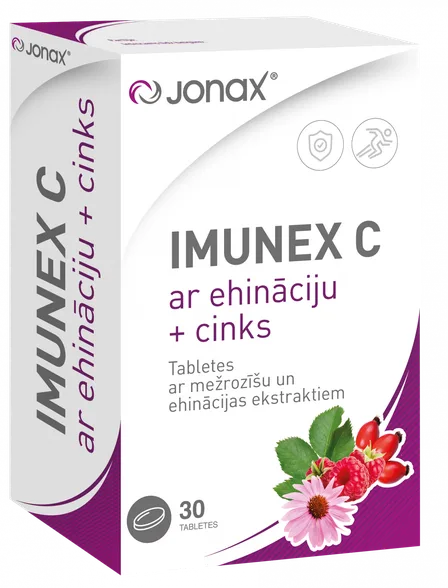 Jonax Imunex C ar ehināciju + cinks tabletes, 30 gab.