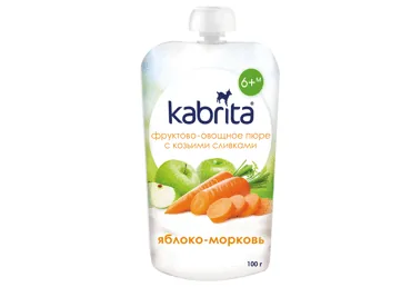 BIEZENIS KABRITA KAZAS PIENA- ĀBOLU- BURKĀNU  6+ 100G