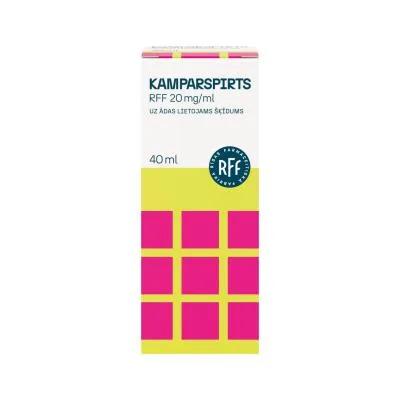 RFF Kamparspirts 20 mg/ml uz ādas lietojams šķīdums 40 ml
