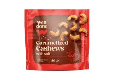 KARAMELIZĒTI INDIJAS RIEKSTI AR SĀLI WELL DONE 150G