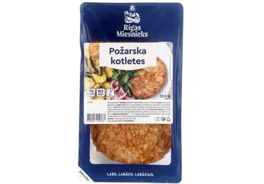 POŽARSKA CĀĻA FILEJAS KOTLETES RĪGAS MIESNIEKS 350G