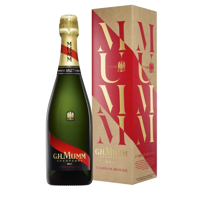 Šampanietis mumm cordon rouge brut chardonnay, pinot meurnier sausais 12% 0,75 l
