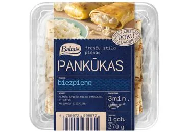 PANKŪKAS AR BIEZPIENA PILDĪJUMU BALTAIS 270G