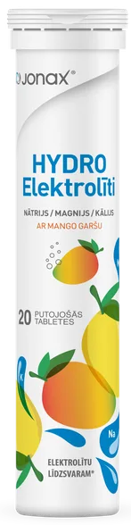 Jonax Hydro elektrolīti putojošās tabletes, 20 gab.