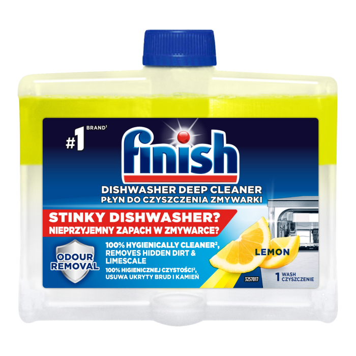 LĪDZEKLIS TRAUKU MAZGĀJAMĀS MAŠĪNAS TĪRĪŠANAI FINISH 250ML