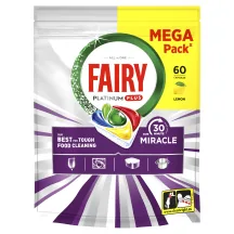 TRAUKU MAZGĀŠANAS KAPSULAS FAIRY PLATINUM+ LEMON MIRACLE 60GAB.