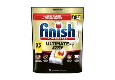 TRAUKU MAZGĀJAMĀS MAŠĪNAS KAPSULAS FINISH ULTIMATE PLUS LEMON 83GB