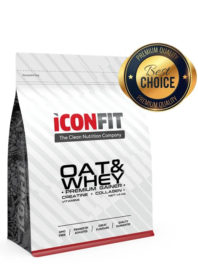 Iconfit Oat&Whey Premium Gainer ar šokolādes garšu, 1,4 kg