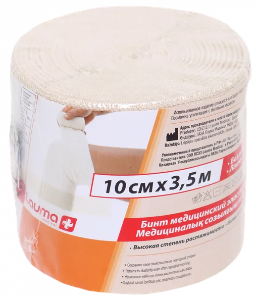 Lauma Medical 10 cm X 3,5 m elastīga medicīniskā saite, 1 gab.
