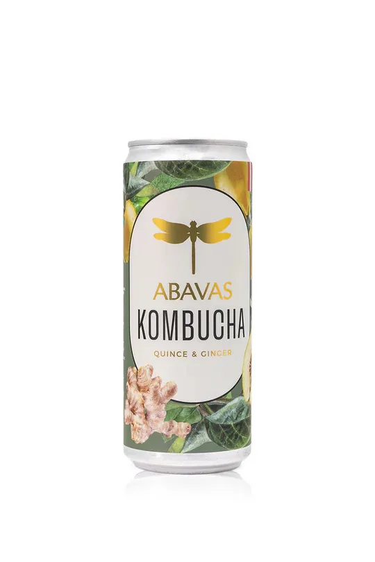 KOMBUČA ABAVAS AR CIDONIJĀM UN INGVERU 330ML