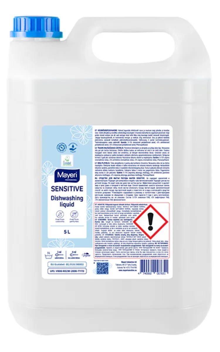 MAYERI SENSITIVE TRAUKU MAZGĀŠANAS LĪDZEKLIS, 5L