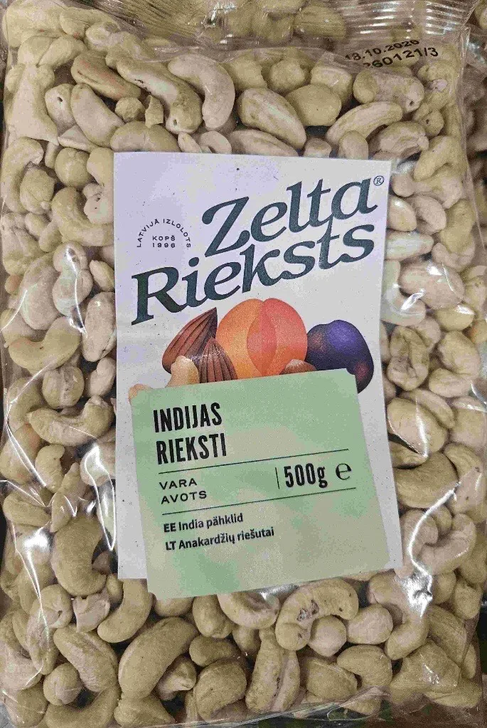 INDIJAS RIEKSTI ZELTA RIEKSTS 500G