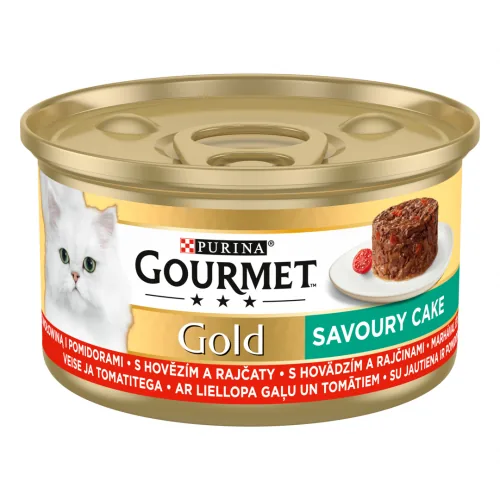 BARĪBA KAĶIEM KONS.GOURMET GOLD SAVOURY CAKE LIELL.TOMĀTI 85G