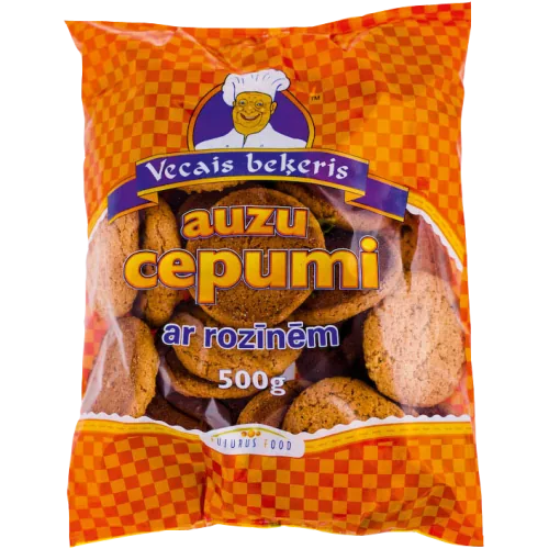 CEPUMI VECAIS BEĶERIS AUZU AR ROZĪNĒM 500G
