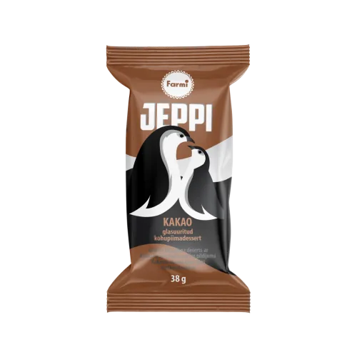 BIEZPIENA SIERIŅŠ JEPPI GLAZĒTS KAKAO AR ŠOKOLĀDES PILDĪJUMU 38G