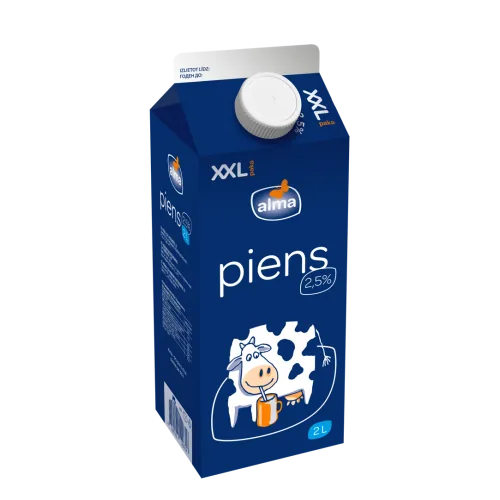 PIENS ALMA 2.5% 2L AR KORĶI TETRA  VALIO