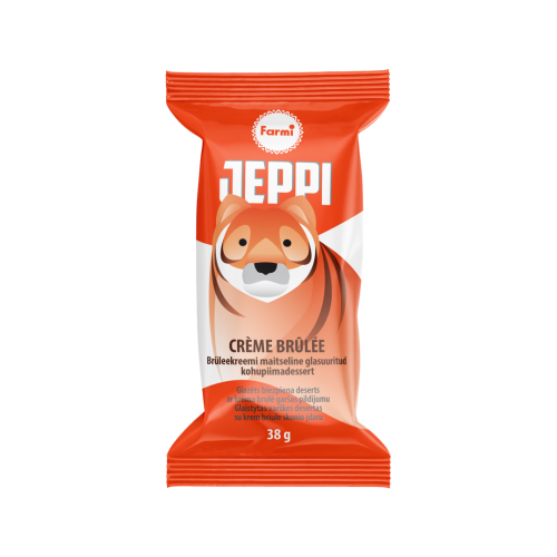 BIEZPIENA SIERIŅŠ JEPPI AR KRĒMA BRULĒ GARŠAS PILDĪJUMU 38G