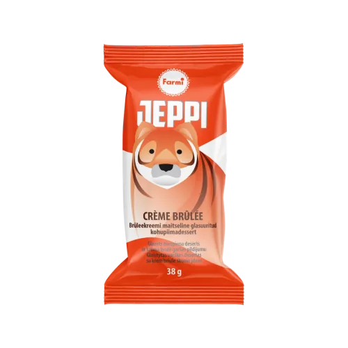 BIEZPIENA SIERIŅŠ JEPPI AR KRĒMA BRULĒ GARŠAS PILDĪJUMU 38G