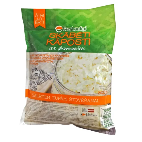 KĀPOSTI SKĀBĒTI AR ĶIMENĒM 800G EZERKAULIŅI