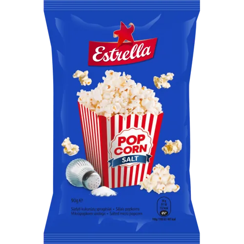 POPKORNS ESTRELLA AR SĀLI 90G